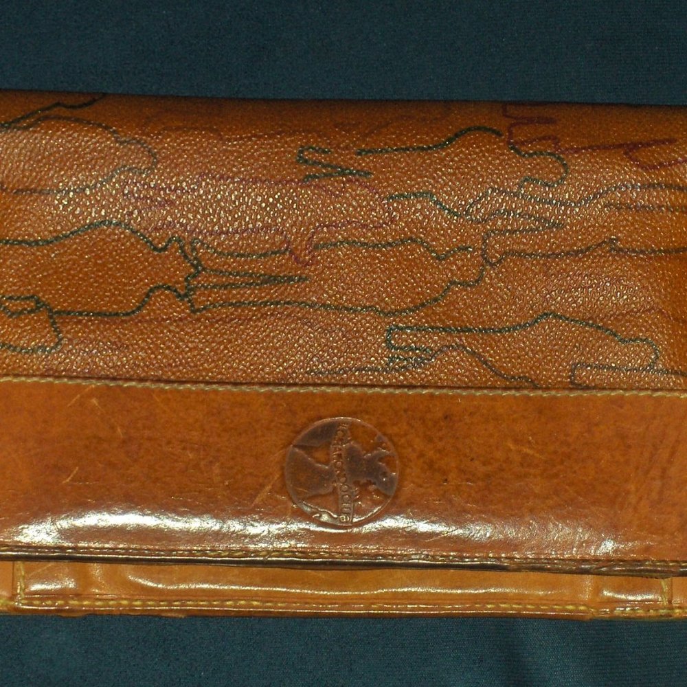 IL GIRAMONDO CLUB Brown Clutch Wallet Leather